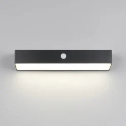 Silves solcellelampe til vægmontering, sort, sensor, IP44