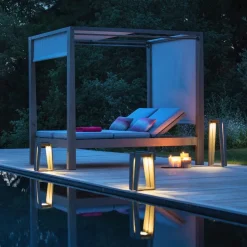 Skaal LED solcelle-lanterne med sensor, 65 cm