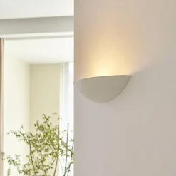 Skålformet gips væglampe Guilia