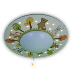 Skovens Sjove Dyr loftlampe, 1 lyskilde, 20 LED’er