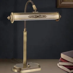 Skrivebordslampe Picture i antik messing