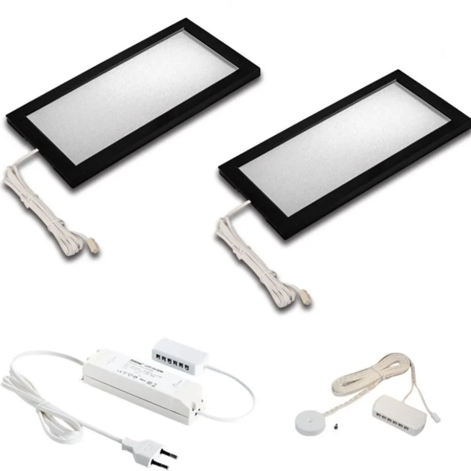 Sky LED-underskabslampe dæmper 2 stk. 4000K sort