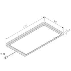 Sky Sonar LED-underskabsbelysning, 3, 4.000 K stål