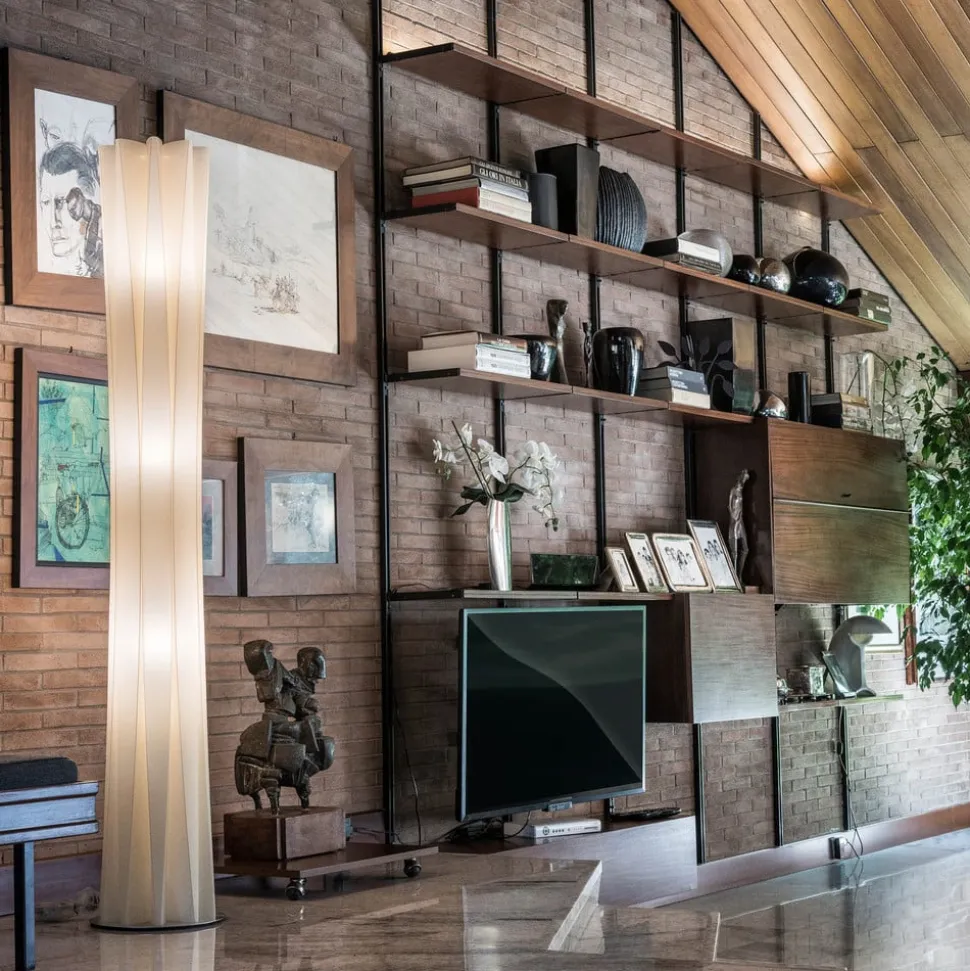 Slamp Bach gulvlampe, højde 184 cm, guld