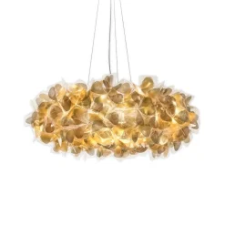 Slamp hængelampe Clizia Mama Non Mama, Ø 78 cm, guld/klar