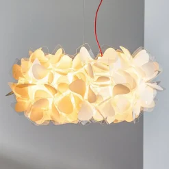 Slamp hængelampe Clizia Mama Non Mama, Ø53cm, hvid/rød