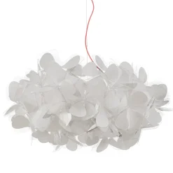 Slamp hængelampe Clizia Mama Non Mama, Ø53cm, hvid/rød