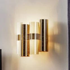 Slamp La Lollo væglampe, guldfarvet
