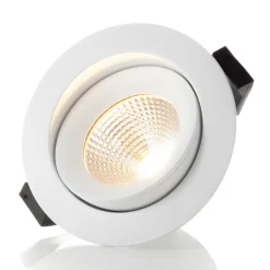 SLC One 360° LED-indbygningslampe hvid 3.000K