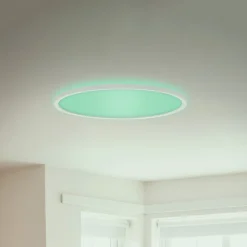 Slim LED-panel rundt RGBW effekt Ø42cm hvidt