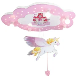 Slot loftlampe til børneværelset med enhjørning