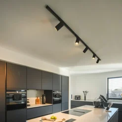 SLV Asto Tube GU10-spot til 1-fase skinne, sort