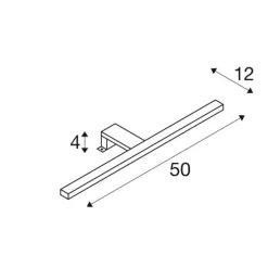 SLV Dorisa LED-klemme væglampe bredde 50 cm krom