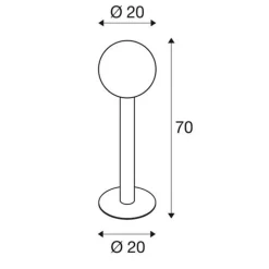 SLV Gloo Pure 70 stibelysning, højde 70 cm
