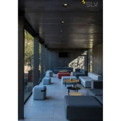 SLV Horn-T indbygningsarmatur, sort, blændingsreduceret