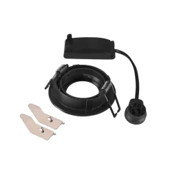 SLV Indbygget loftslampe New Tria, sort, aluminium, Ø 8,2 cm