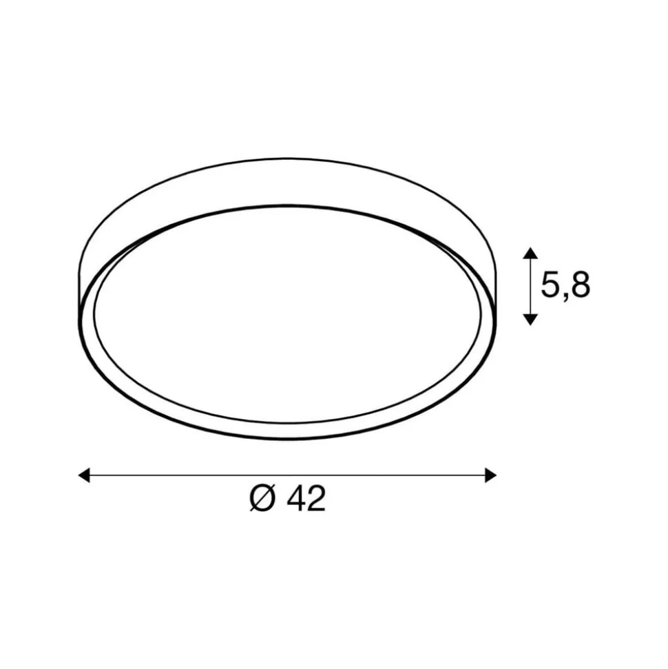 SLV LED-loftlampe Decona, Ø 42 cm, hvid, metal, CCT