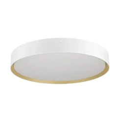 SLV LED-loftlampe Decona, Ø 42 cm, hvid/guldfarvet, metal
