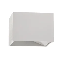 SLV LED-væglampe Logs In, hvid/hvid, aluminium, bredde 10 cm