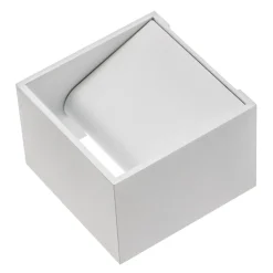 SLV LED-væglampe Logs In, hvid/hvid, aluminium, bredde 10 cm