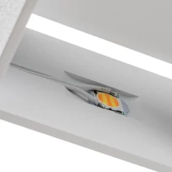 SLV LED-væglampe Logs In, hvid/hvid, aluminium, bredde 10 cm