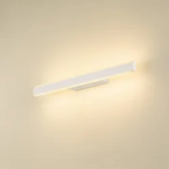 SLV LED-væglampe til badeværelset One Linear, 52 cm, hvid, metal, CCT