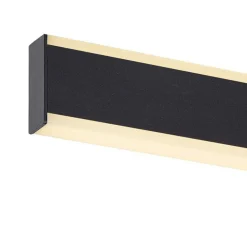 SLV LED-væglampe til badeværelset One Linear, 70 cm, sort, CCT