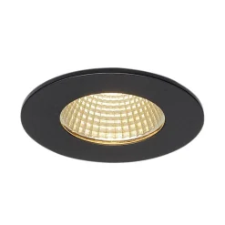 SLV Patta-I LED-indbygningslampe, rund, mat sort