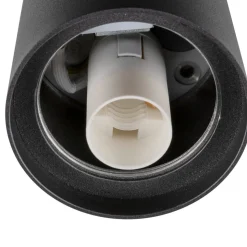 SLV Varyt loftlampe til badeværelset, sort, aluminium, Ø 12 cm