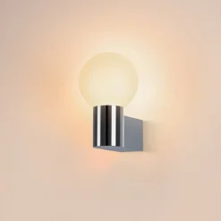 SLV Varyt væglampe til badeværelset, krom, aluminium, bredde 12 cm