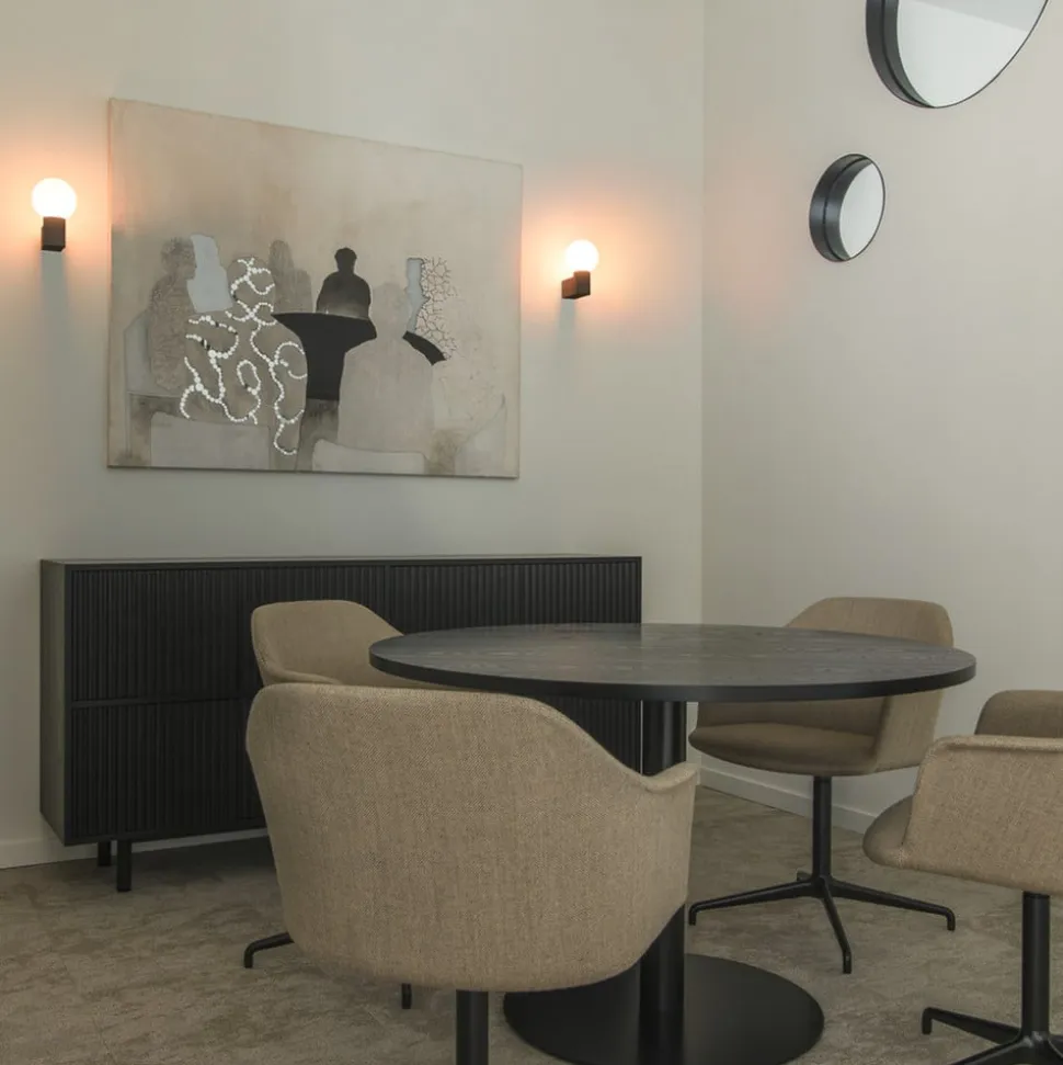 SLV Varyt væglampe til badeværelset, sort, aluminium, bredde 12 cm