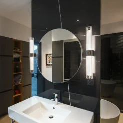 SLV væglampe til badeværelset Lygant dobbelt, krom, aluminium