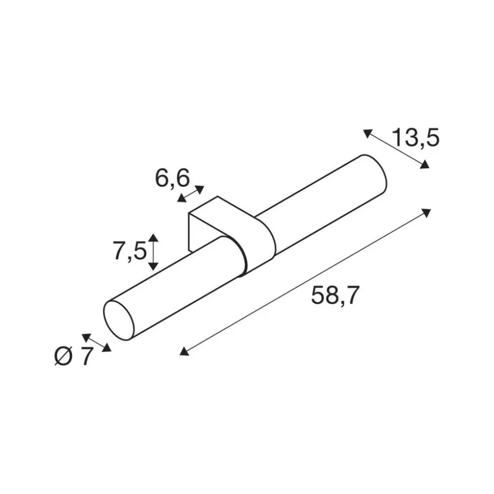 SLV væglampe til badeværelset Lygant dobbelt, krom, aluminium