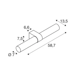 SLV væglampe til badeværelset Lygant dobbelt, hvid, aluminium