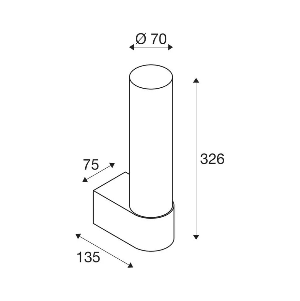 SLV væglampe til badeværelset Lygant enkelt, messingfarvet, aluminium