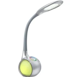 Sølvfarvet LED-bordlampe Paula