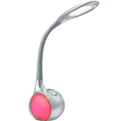 Sølvfarvet LED-bordlampe Paula