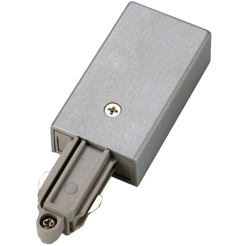 SLV-feeder 1-fase skinne jord højre sølv