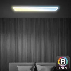 Smart LED loftlampe Tava, 98x20 cm, CCT, dæmpbar