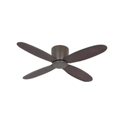 Smart loftventilator Eco Plano II, Ø 112 cm, valnød, DC