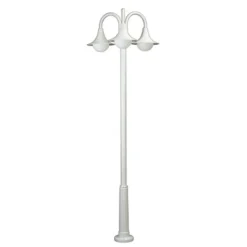 Smuk lampemast 171 i hvid med tre lys