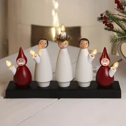 Smuk lysestage Luciakör m. 5 lys