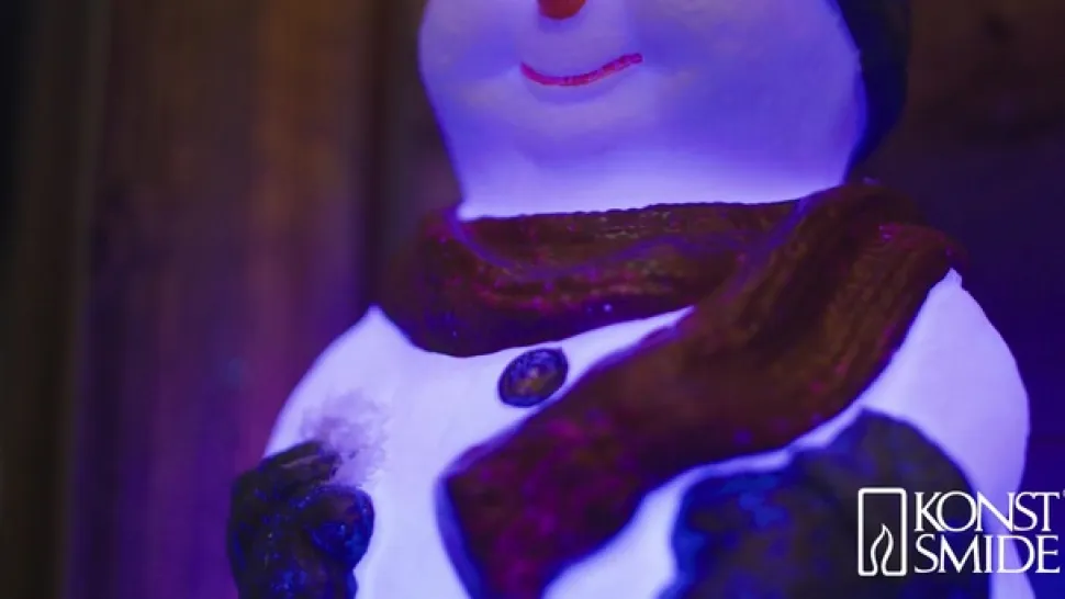 Snemand LED-dekorationsfigur, RGB-farveskift, IP44