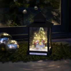 Snemænd LED-dekorationslygte, sort, IP44, 42cm