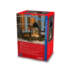 Snemænd LED-dekorationslygte, sort, IP44, 42cm