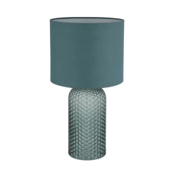 Sofia bordlampe, lysegrøn, højde 50 cm, stof/glas