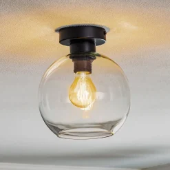 Sofia loftlampe med klart glasskærm