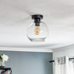 Sofia loftlampe med klart glasskærm