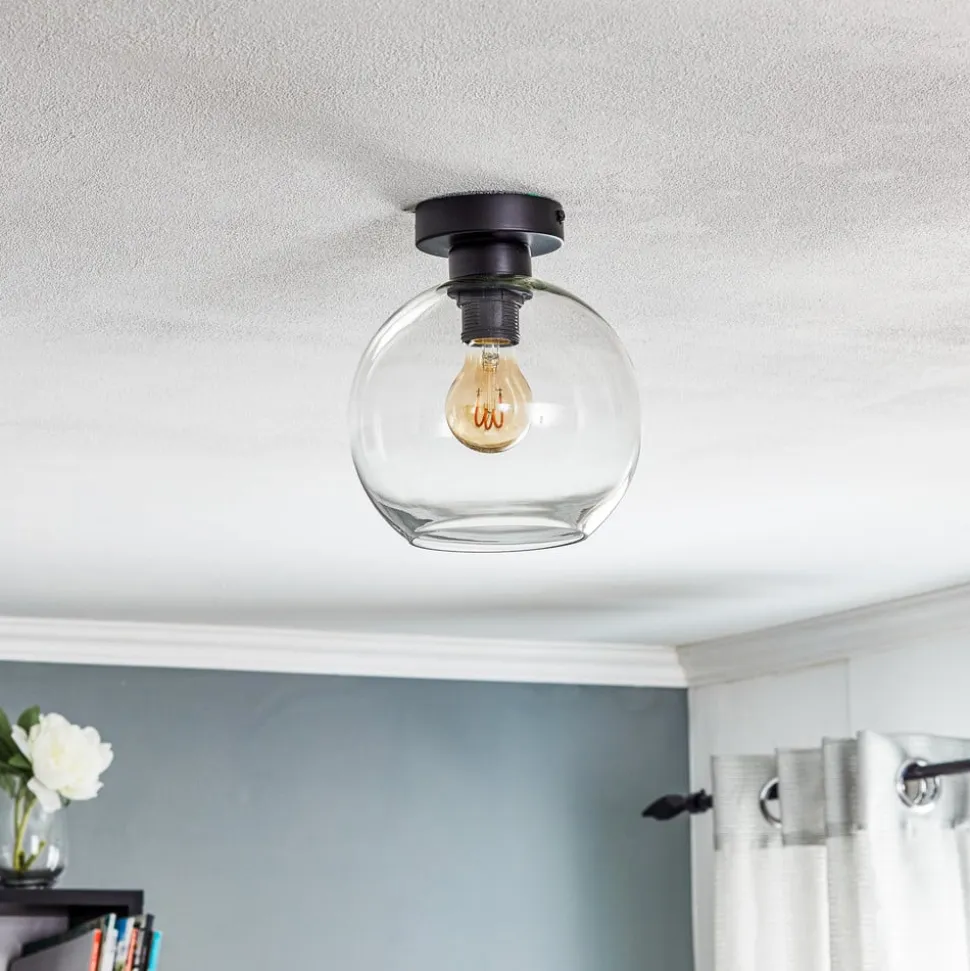 Sofia loftlampe med klart glasskærm