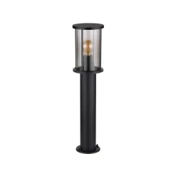 Sokkellampe Gracey, højde 60 cm, sort, stål, IP54